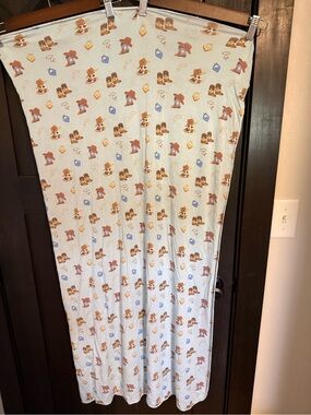 Angel Dear Light Blue Cowboy Print Bamboo Swaddle